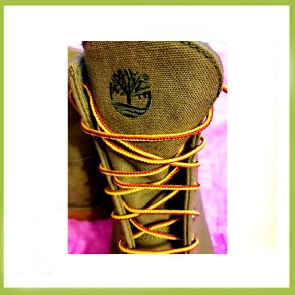 New Rare/Unique Men\'s Tactical Army-green Canvas Timberland Boots main image 6